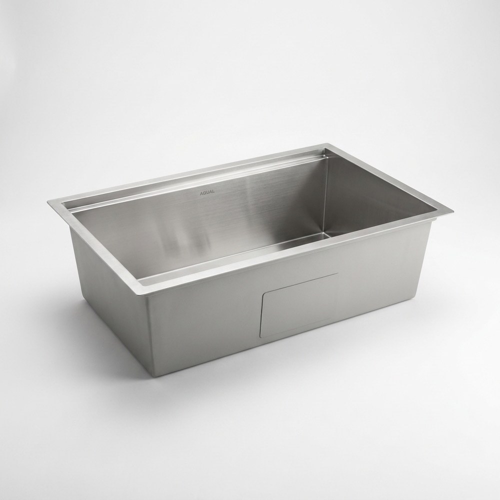 Aqual Fregadero bajo tope una tina satinado A/I304 81 x 48 cm