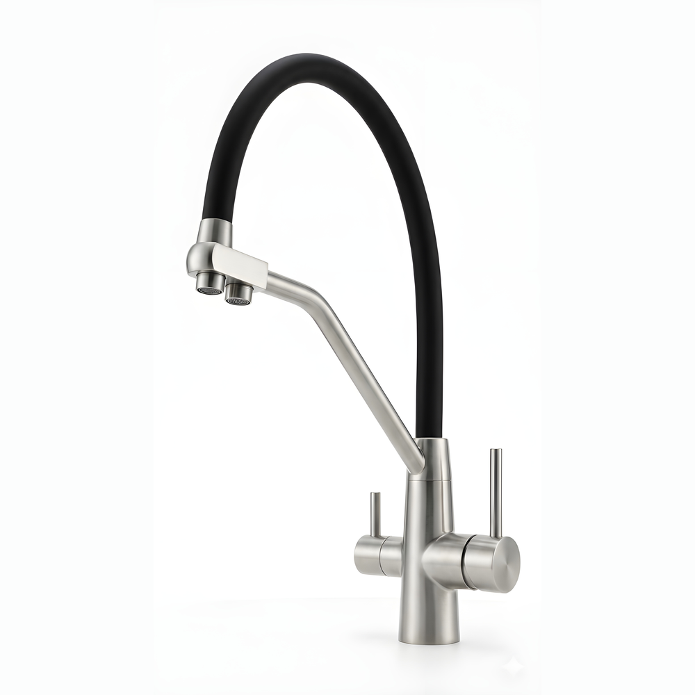 Aqual Grifería de Fregadero Flexible Monomando con Entrada para Filtro