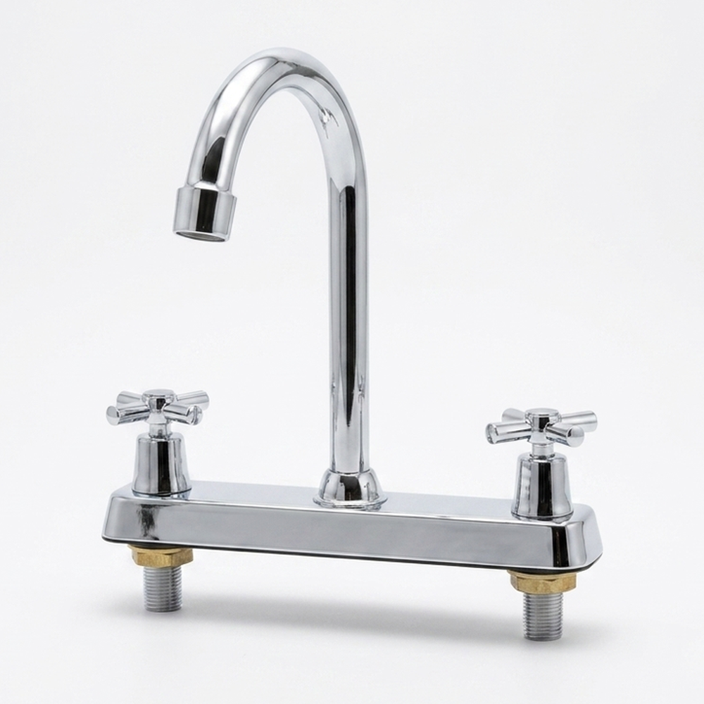 Aqual Grifería de fregadero cromada 8"
