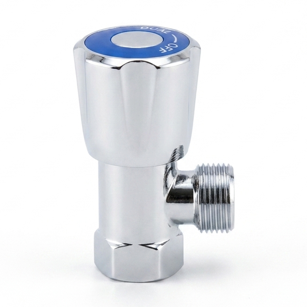 Aqual Llave de arresto de ½ " Cromada hembra-macho de Metal