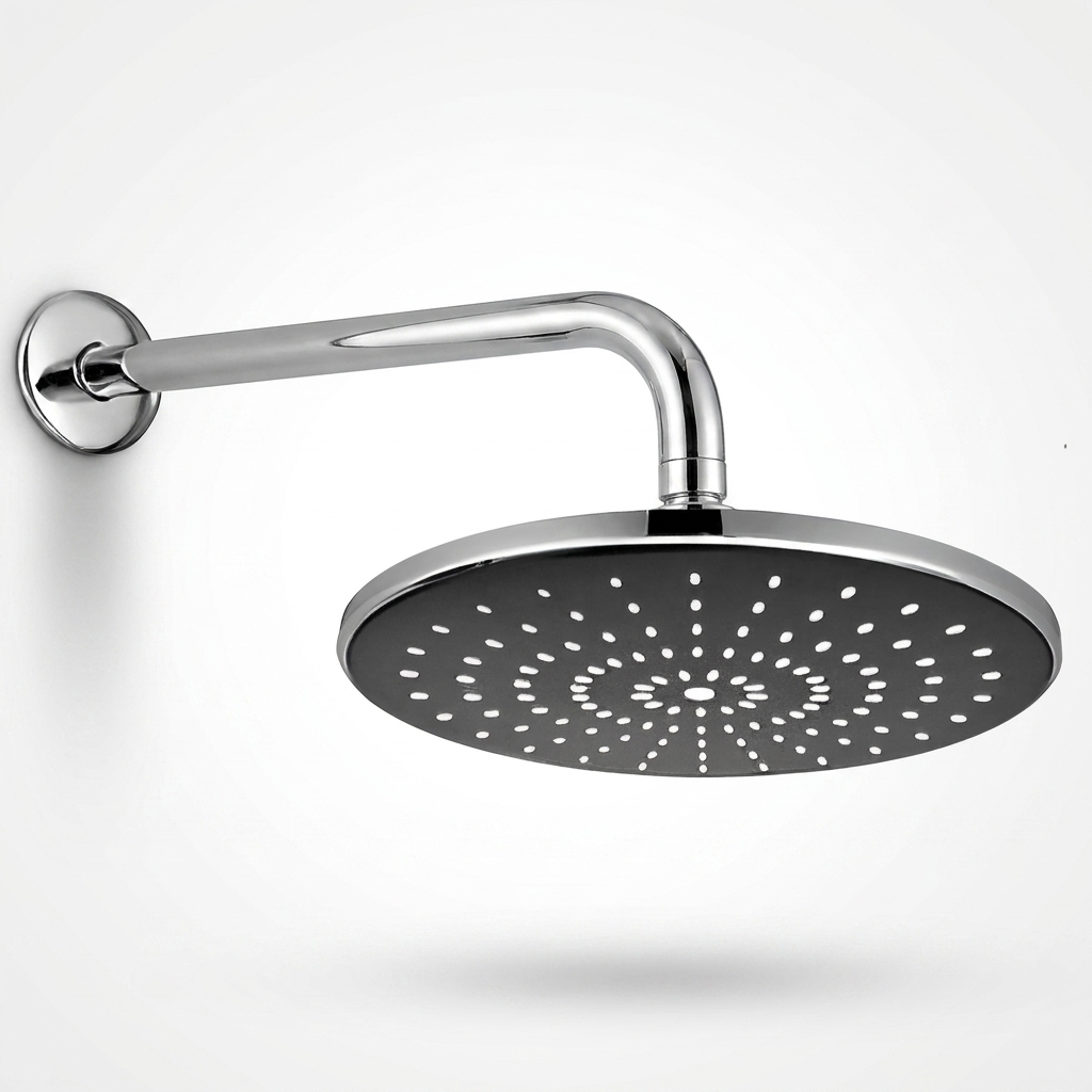 Aqual Regadera con tubo 8" Plástica Cromada Redonda